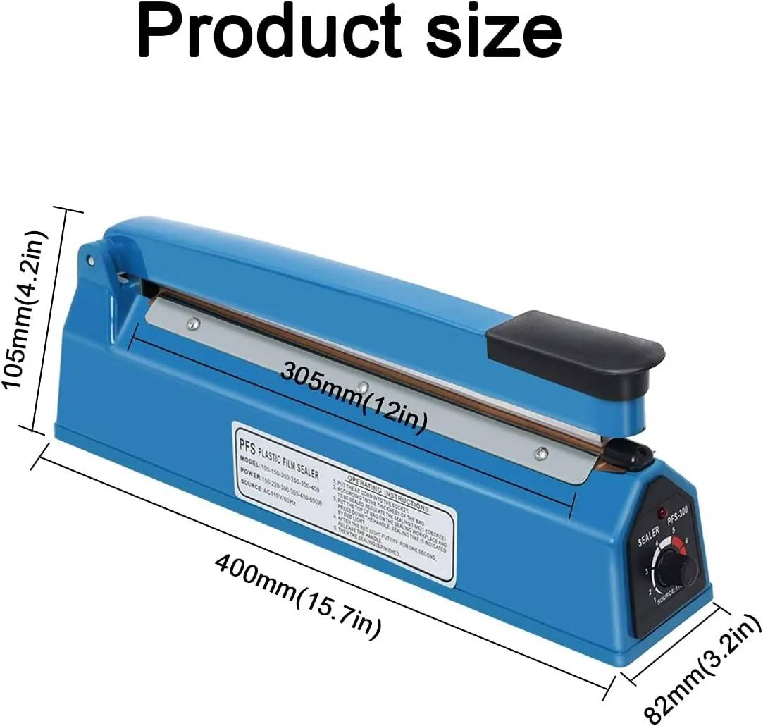 8 Inch Impulse Bag Sealer Manual Heat Sealing  Good Helper for Kitchen Food Storage
