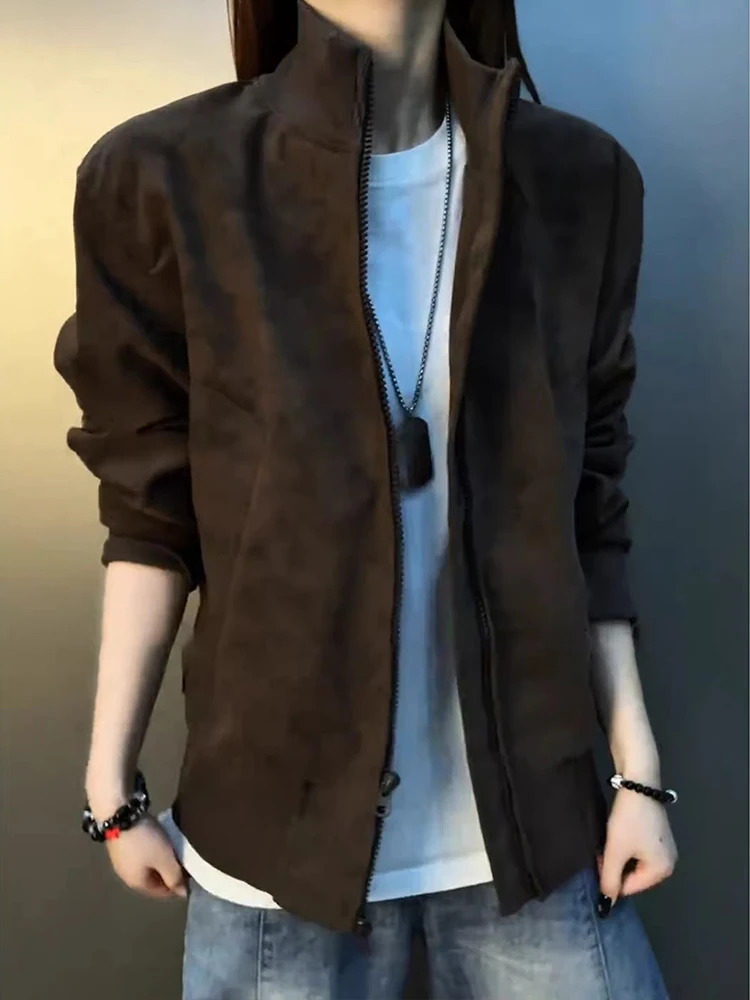 

Мужская кожаная куртка Cé Brown American Sle с воротником-стойкой, весенне-осенняя, в стиле ретро, с эффектом окрашивания, свободного кроя, в стиле бейсбольной куртки