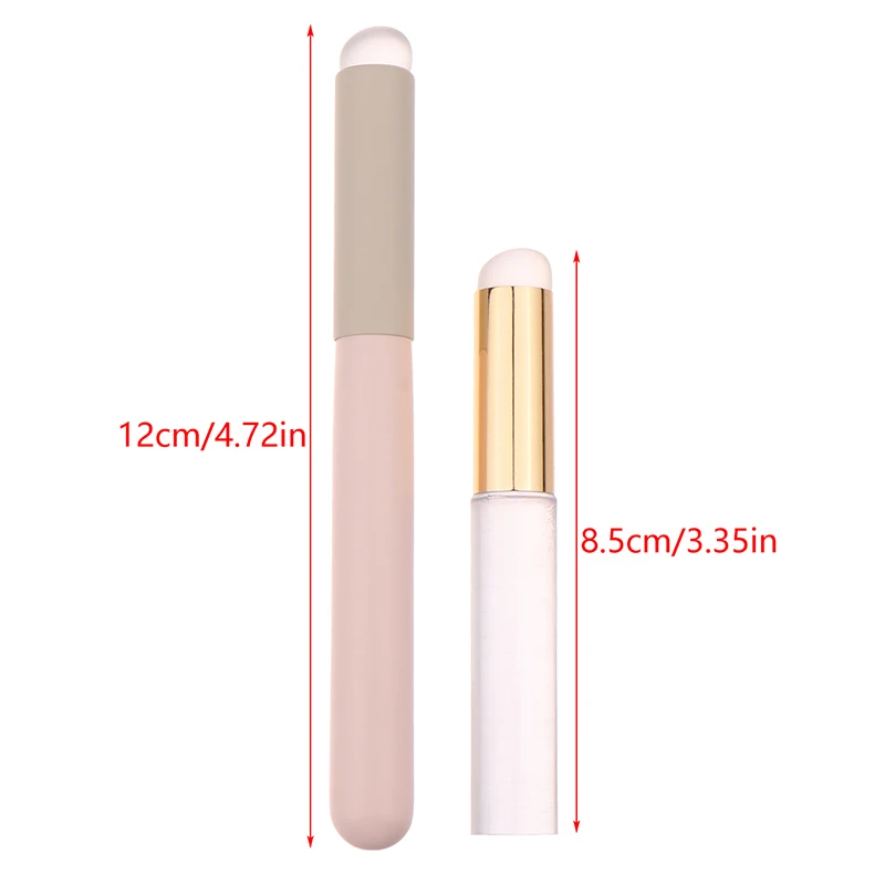 1Pcs Lipstick Dye Brush Concealer Portable Silicone Lip Brush Nail Art Reusable Angled Concealer Brush Makeup Applicator Tool