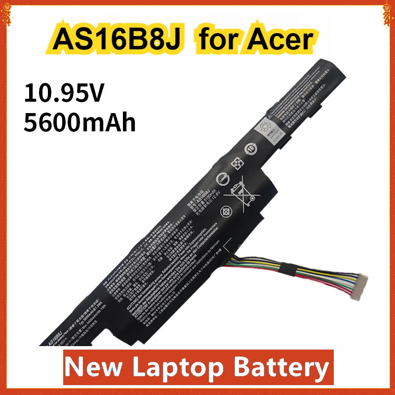 AS16B8J AS16B5J Laptop Battery for Acer Aspire E5-575G-53VG E5-575G-75MD E5-575G-534 F15 F5-573G 3ICR19/66-2 10.95V 5600mAh