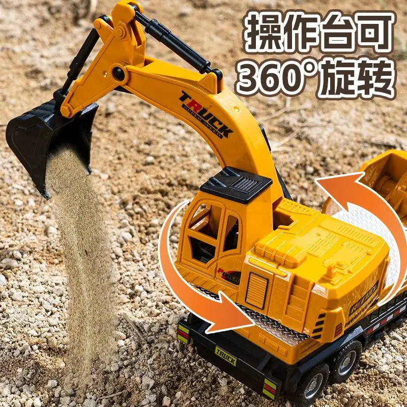 Camion da costruzione Miscelatore Camion Rimorchio Gru Bambini Modello inerziale Escavatore Giocattolo Ragazzo Giocattolo Regalo