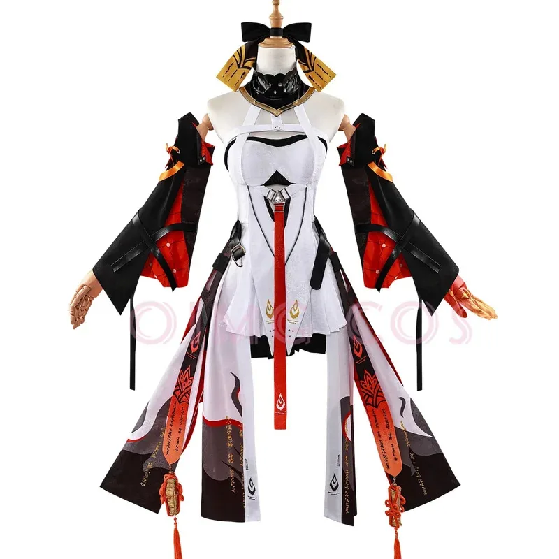 Changli تأثيري حلي Wuthering موجات كرنفال موحدة شعر مستعار أنيمي هالوين ازياء النساء لعبة شخصية وتتسابق