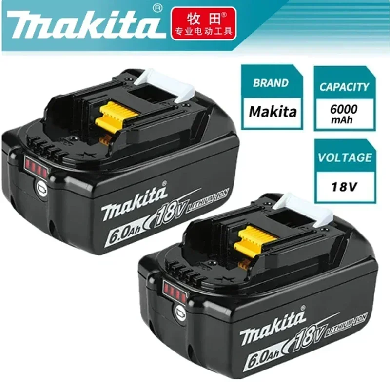 Makita 18V 6.0Ah rechargeable battery, suitable for Makita BL1840 BL1830 BL1830B BL1850 BL1850B original power tool battery