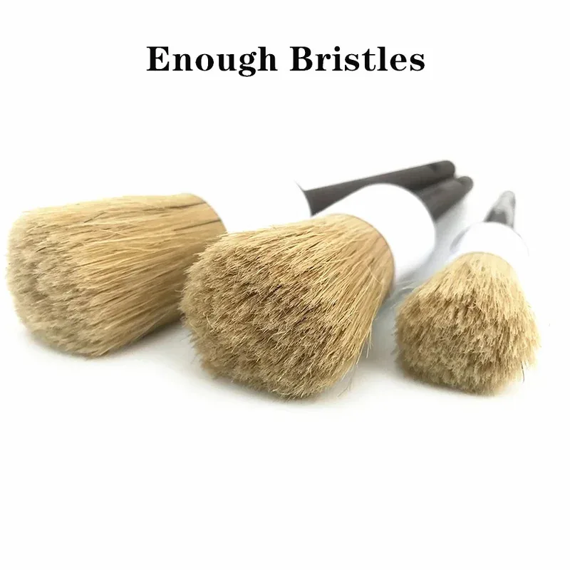 5 hair-super soft car detail brushes perfect for cleaning signs, wheels, interior car parts