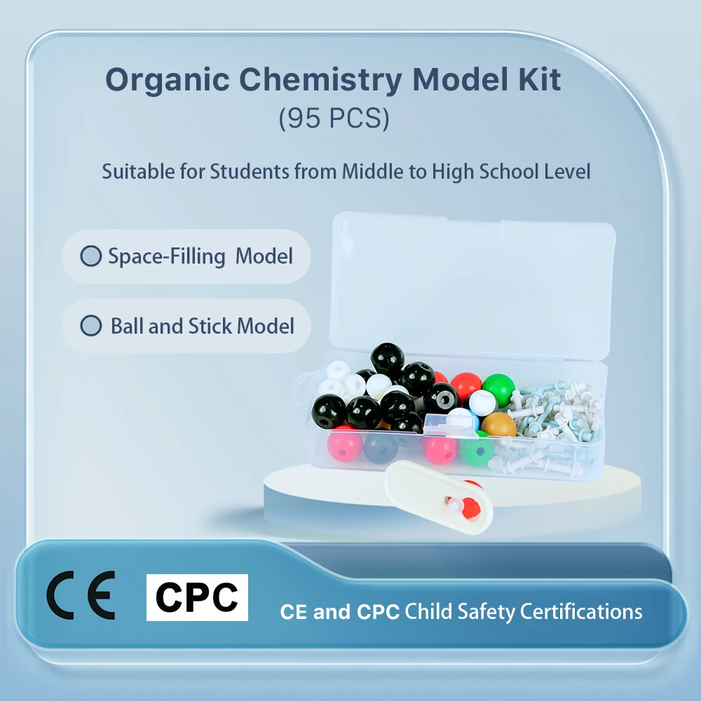 Organic Chemistry Model Kit (95 PCS) - Basic Molecular Models Kit with Atoms, Bonds, Molecular Model Kit Organic