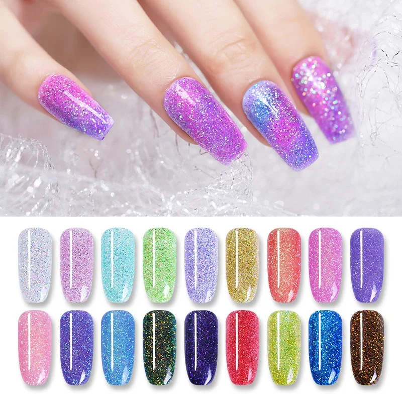 10ml Dipping System Powder  Chameleon Professional Nail Art Decorations Colorful Shiny Nail