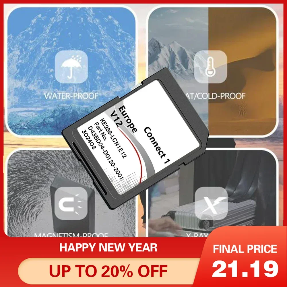 

Use for NISSAN CONNECT 1 Note 2006 2007 2008 2009 2010 2011 2012 2013 Car Accessories Maps SD GPS Navigation Card