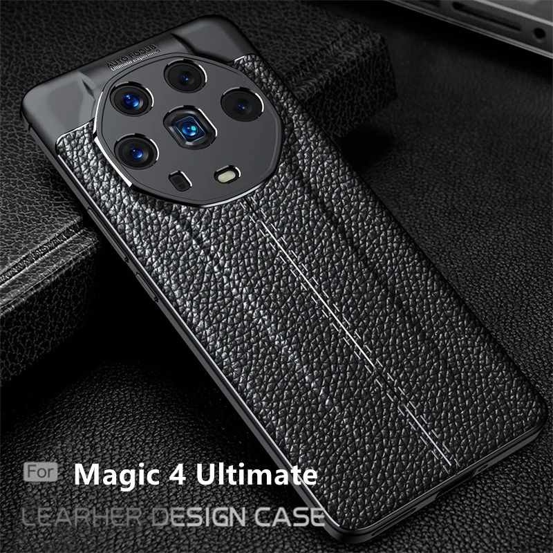 For Cover Huawei Honor Magic 4 Ultimate Case Soft TPU Leather Case For Honor Magic 4 Ultimate Cover For Magic 4 Ultimate Fundas