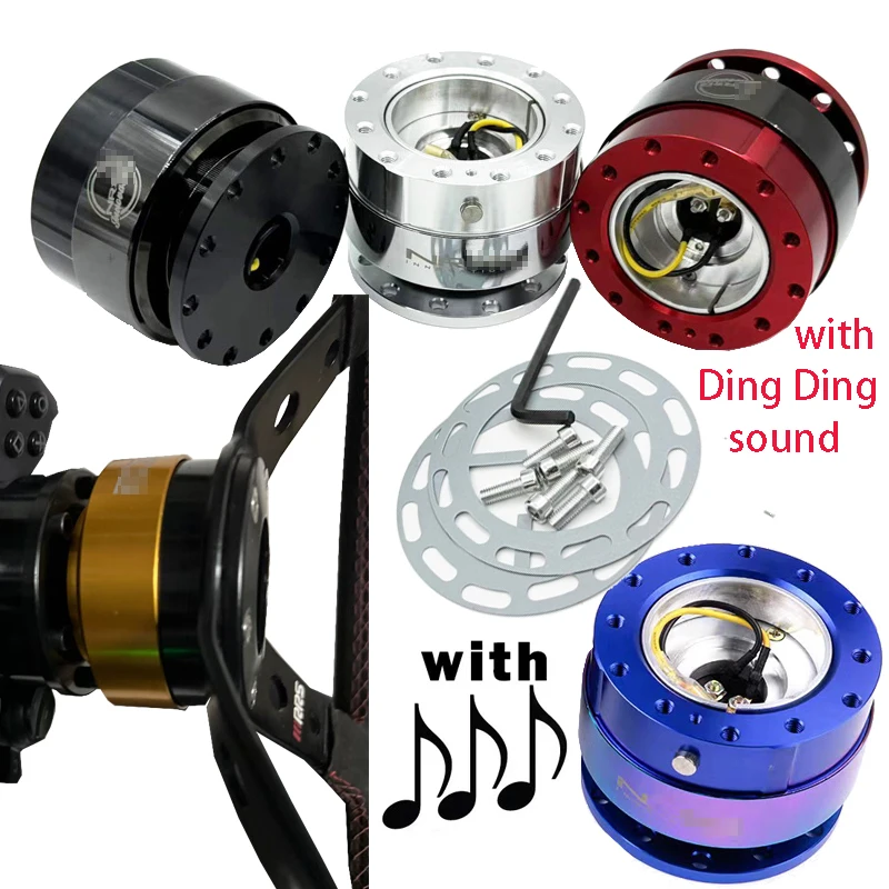 

Steering wheel hub adapter boss kit universal ding sound quick release Aluminium race hub adapter steering PCD 70mm 74mm modify