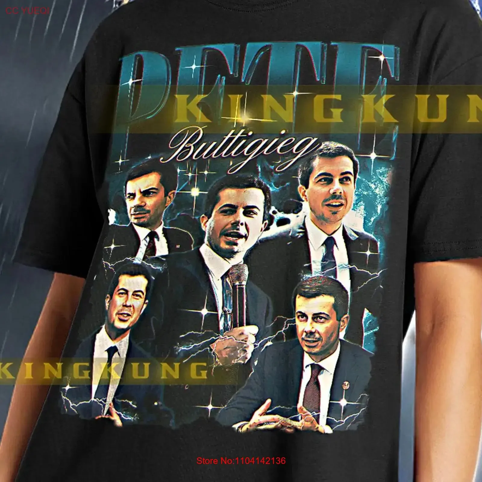 PETE BUTTIGIEG Homage T Shirt Retro 90s saf vintage Washed Top For Everyday Wear designer clothes Slightly Versatile Unisex