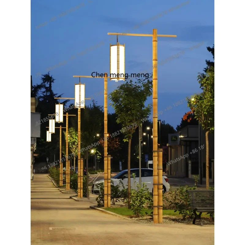 Outdoor imitation bamboo high pole bamboo art LED light courtyard outdoor homestay light scenic community landscape street light