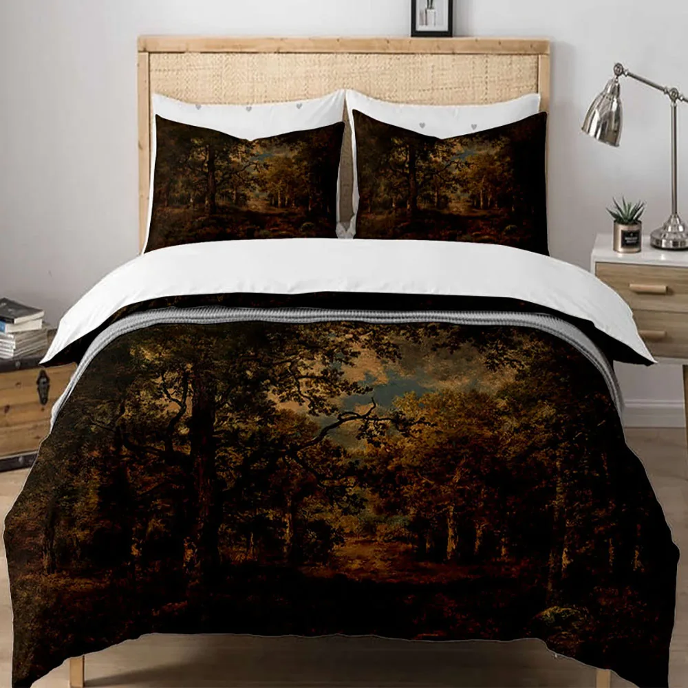 Woods in the Evening Impression Duvet Cover Set King Queen Double Full Twin Single  Duvet Cover Pillow Case Bed Linen Set