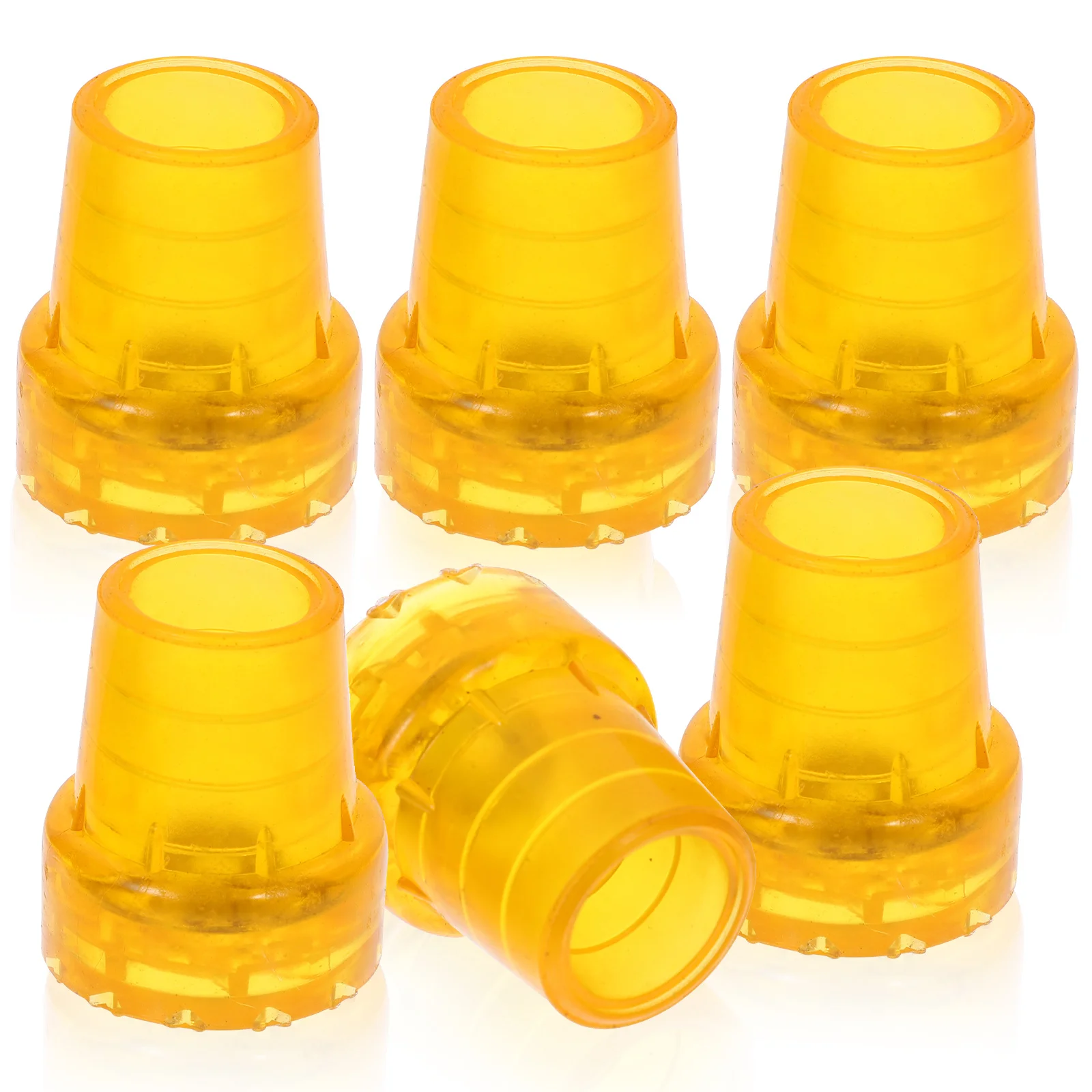 

6 шт., нескользящий чехол для ног костыля, прочный резиновый аксессуар, оранжевый коврик для костыля, защита для трости