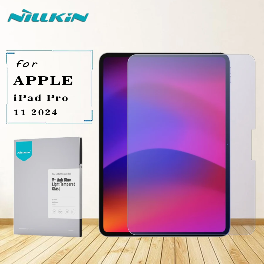 Nillkin for Apple iPad Pro 11 2024 Glass V+ Ultra-Thin Anti Blue Light Tempered Glass Screen Protector for iPad Pro 11 2024