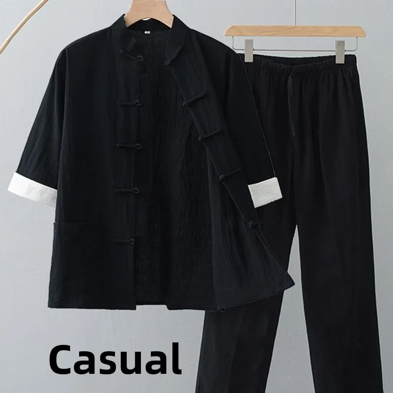 costume-tang-d'ete-pour-hommes-en-coton-et-lin-veste-boutonnee-a-sept-manches-et-pantalon-vetements-decontractes-traditionnels-chinois
