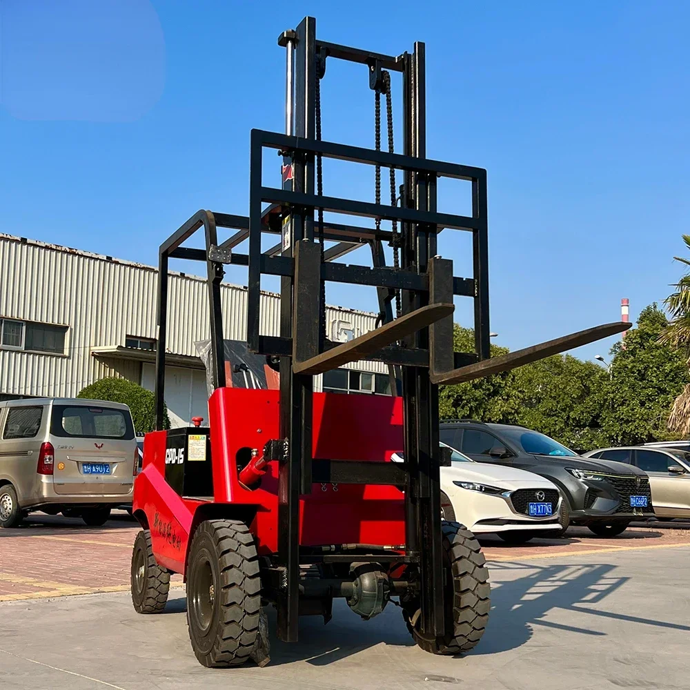 Taksi tertutup Gratis tiang Forklift 2.5ton 3 Ton Forklift listrik kecil