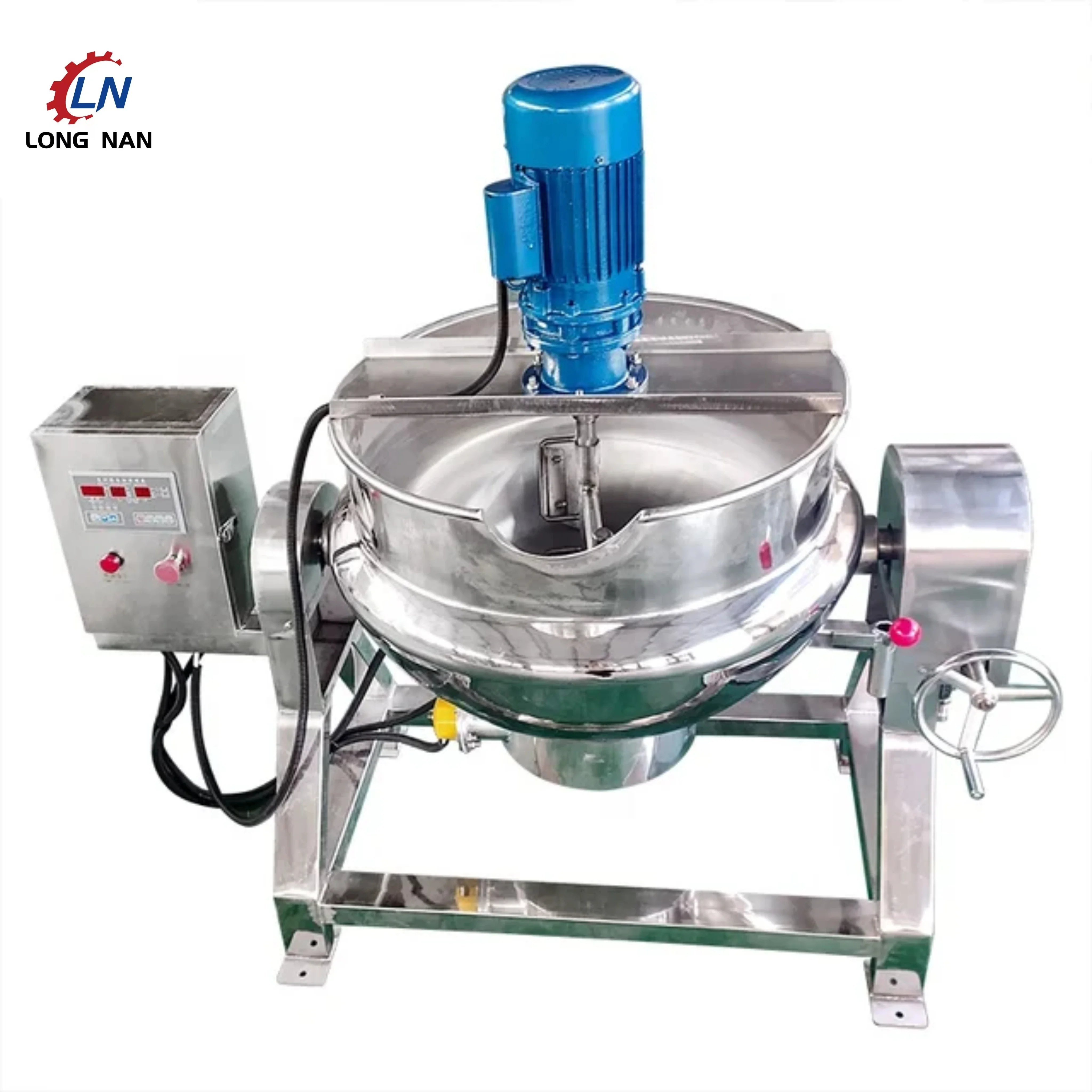 

50 to 1000 Liter Gas Heating Electric Jacketed Kettle Cooking Double Steam Jacketed Kettle Industrial Cooking Pot