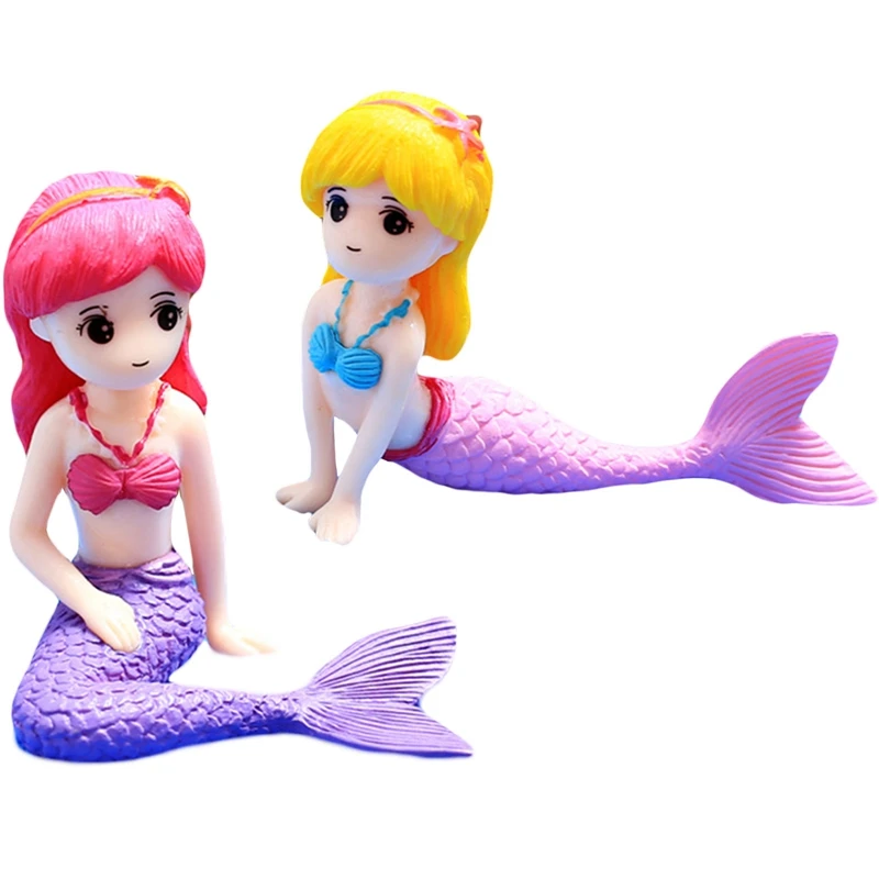 

Pretty Mermaid Figurines for Aquarium Kawaii Artificial Mermaid Ornaments Fish Tank Handicrafts Desk Aquarium Decoration