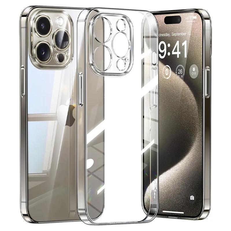 Clear Phone Case for iPhone 16 15 14 13 12 11 Pro Max XS XR Silicone Soft Back Cover for iPhone 16 15 14 13 12 11 XR XS MAX Case