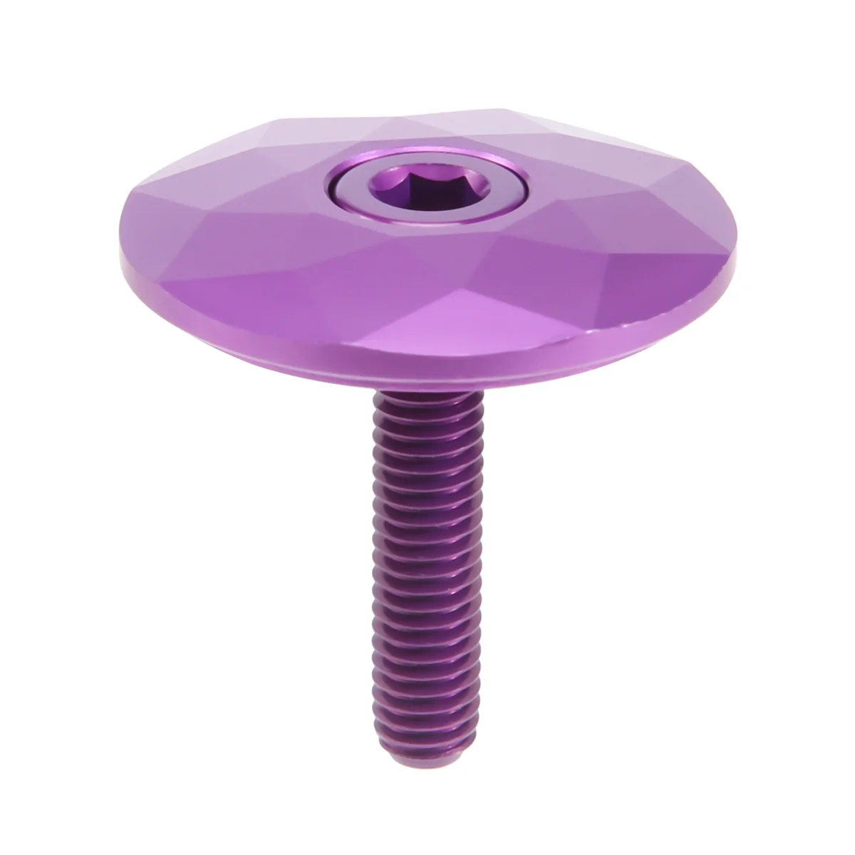 Bicycle Headset Cap MTB Road Bike Stem Headset Top Cap Cover with Screw for 28.6mm Fork Head Tube,Purple