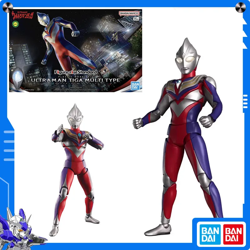 

Original Bandai Ultraman Tiga Multi Type Injection Kits Figure-rise Standard Anime Action Figure Assembly Model Collect Ornament