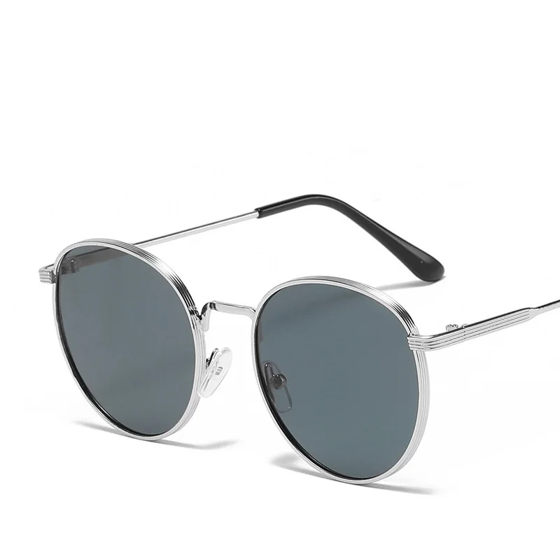 LONSY Round Metal Classic Sunglasses Women Vintage Brand Designer Small Oval Sun Glasses For Female Shades Female Eyewear UV400