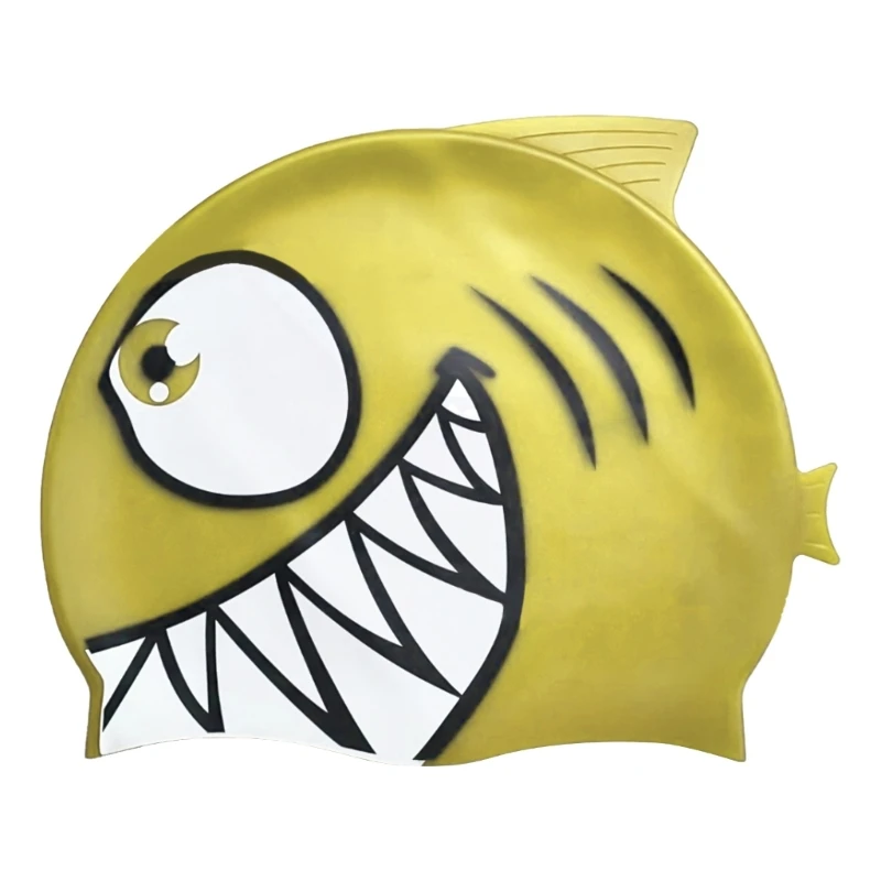 Dropship High-Elasticity Kids Badmuts Cartoon Fish Shape Silicone Badmuts