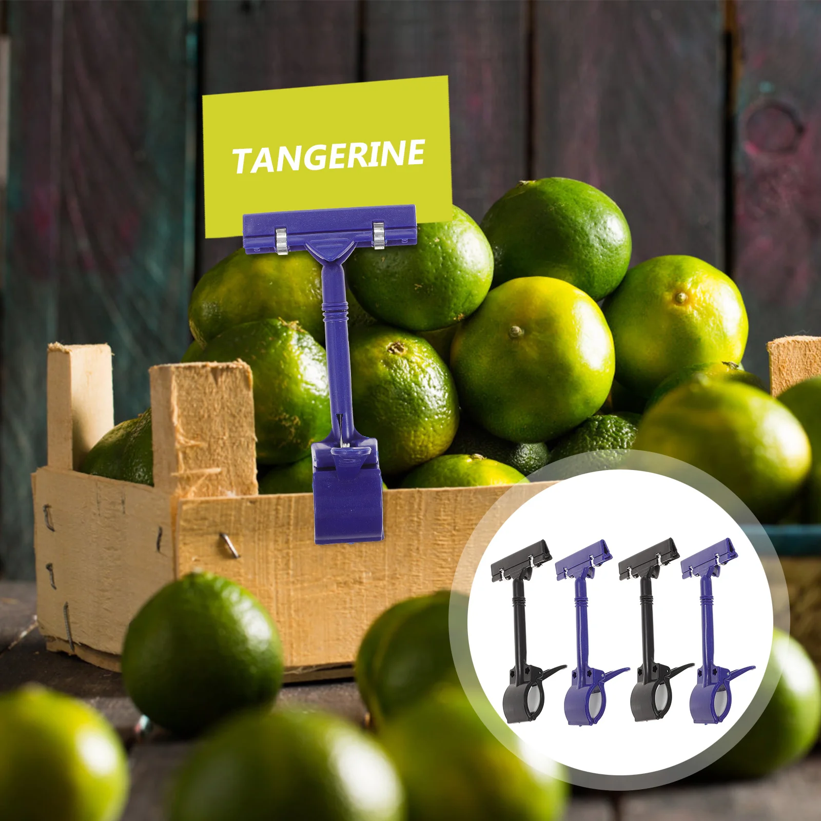 10 قطعة حامل بطاقة السعر مشبك مزدوج لافتات حامل مشبك بطاقات بلاستيكية لمتجر البيع بالتجزئة عرض الرف حامل التسمية #5