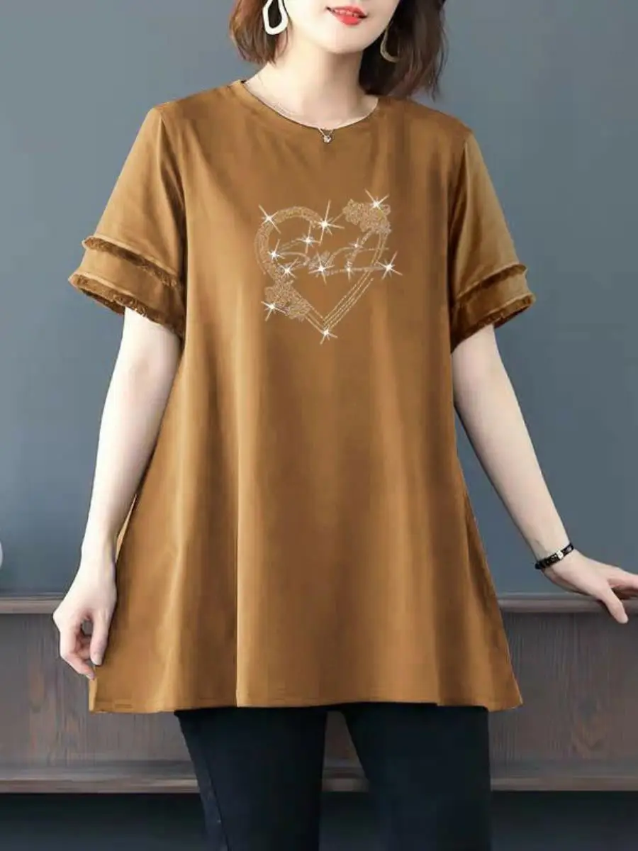 loose-large-size-cotton-blend-f-sve-t-irt-for-middle-aged-women-with-ket-scarf-casual-sle-mid-length-summer-top