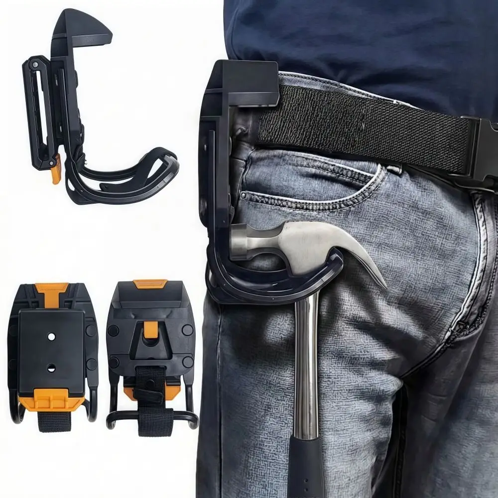 Quick Release Claw Hammer Hanger Quick Attach Multifunctional Hammer Waist Bag Clip Sturdy ABS Portable Tool Belt Buckle