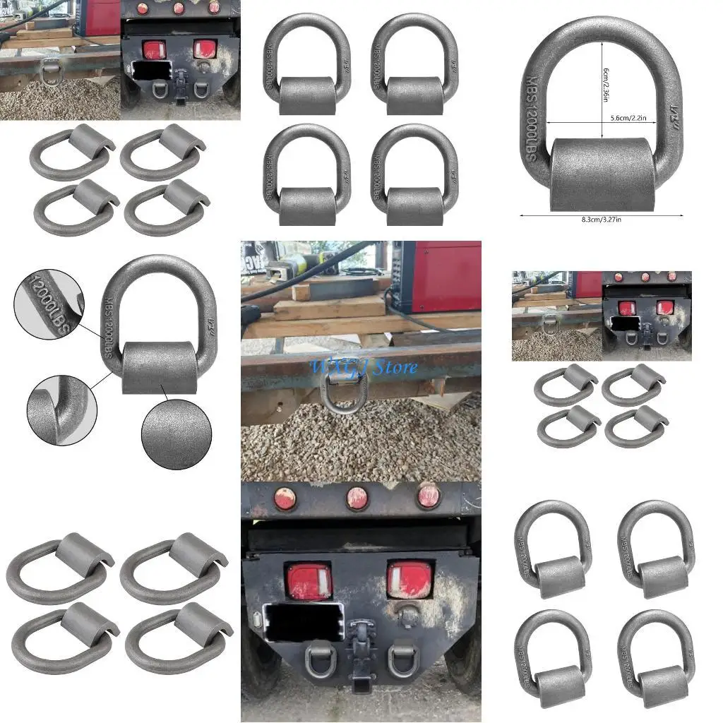 37JE Weld on D Ring Trailer Truck D Ring Trailer Tie Down Anchors D Ring 12000lbs