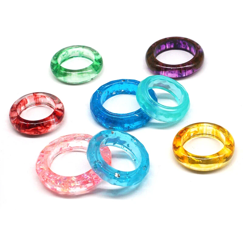 14 Holes Sizes Flat Rings Mold Collection Handmade DIY Making Pendant Ring Jewelry Silicone Mold Crystal Epoxy Mould Epoxy Resin