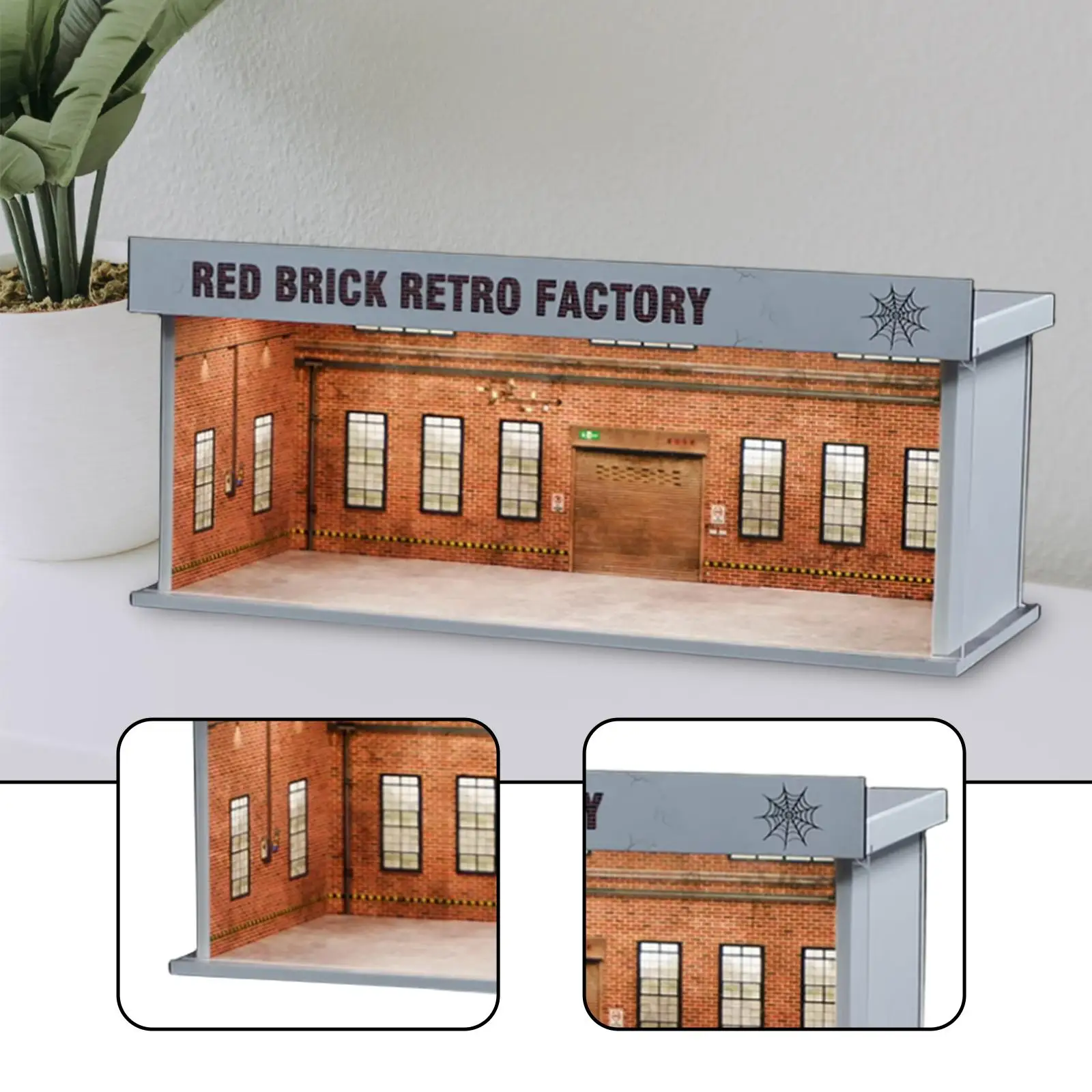 

1/64 Parking Lot Scene Display Case with Light for Layout Table Centerpiece
