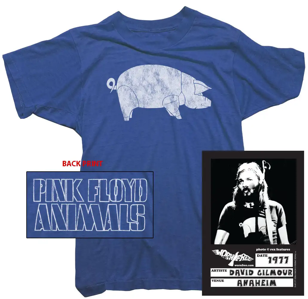 

Retro Pink Floyd Animals Pig Graphic T-shirt Streewear Oversized Y2k Women Men Short Sleeve Cotton Vintage Female Male Clothing