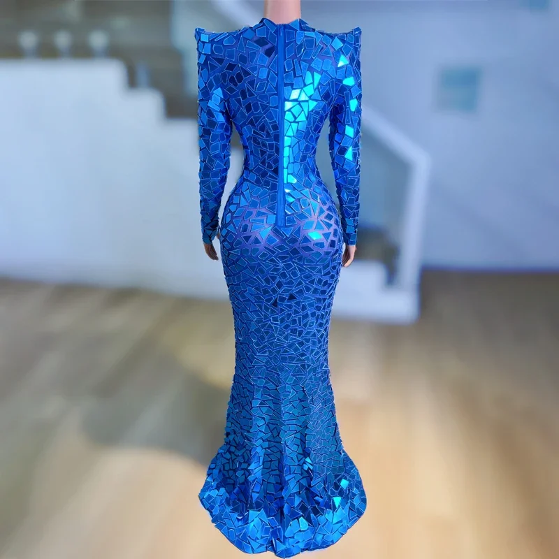 Sukienki z lustrami, błyszczące, z cekinami, wieczorowe, treningowe, na urodziny, imprezę, kostiumy, damskie, sceniczne, na wybieg, strój XS5742
