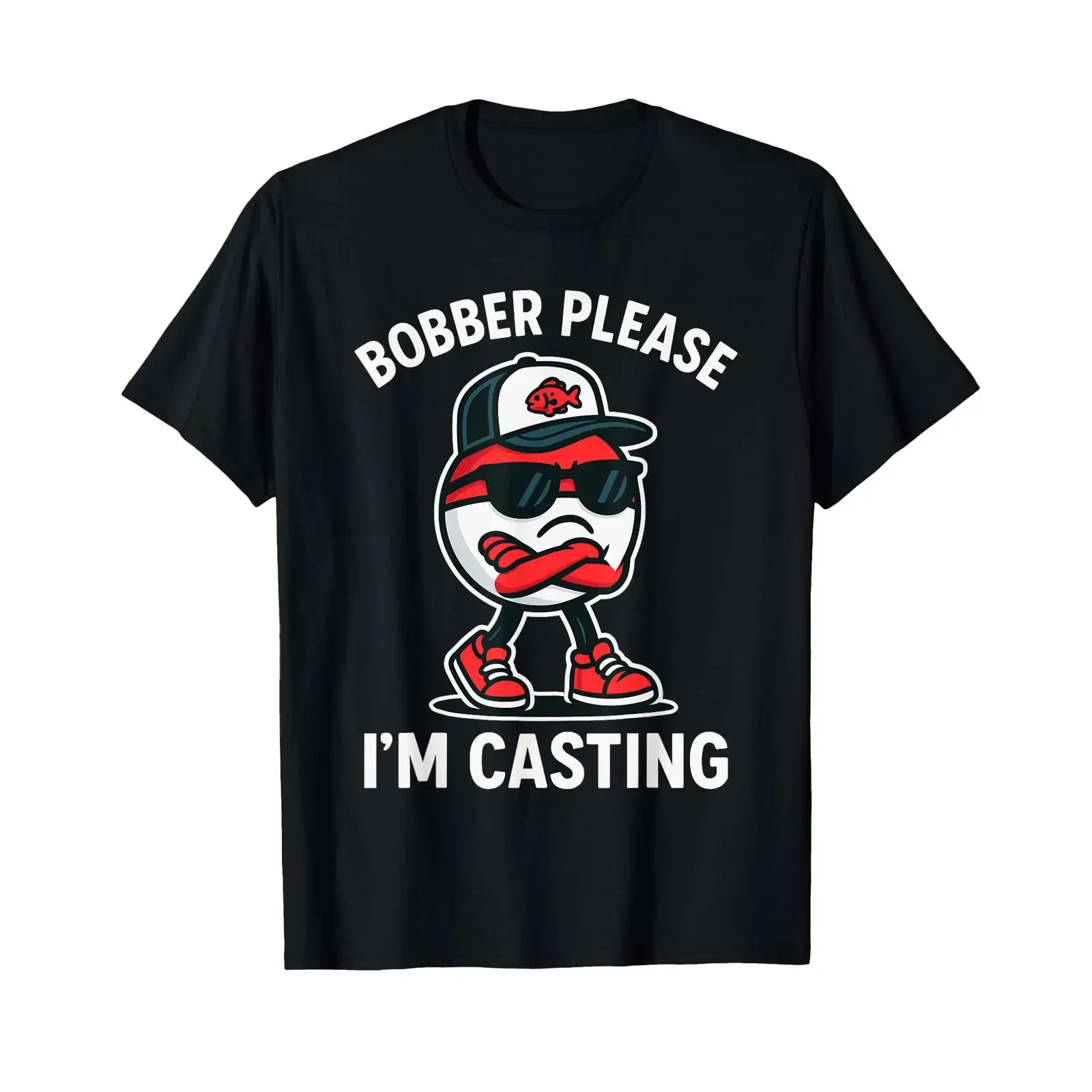 Funny Fishing Bobber T Shirt vintage Washed Unisex Comfortable Slightly Soft Top For Everyday Wear streetwear Versatile