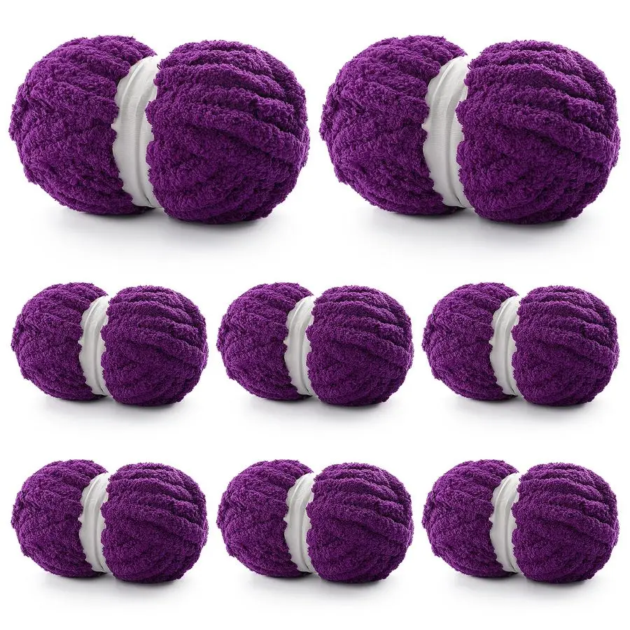 

Pack Chunky Yarn for Hand Knitting Chenille Yarn for Crocheting 224 Yds Chunky Blanket Yarn Jumbo, Thick Fluffy for Knitting Bla