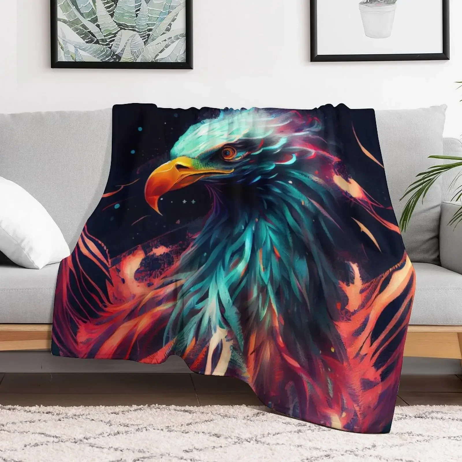 

Spirit animal : Eagle Throw Blanket Sofa Quilt Flannels Blankets Hair warm winter Blankets