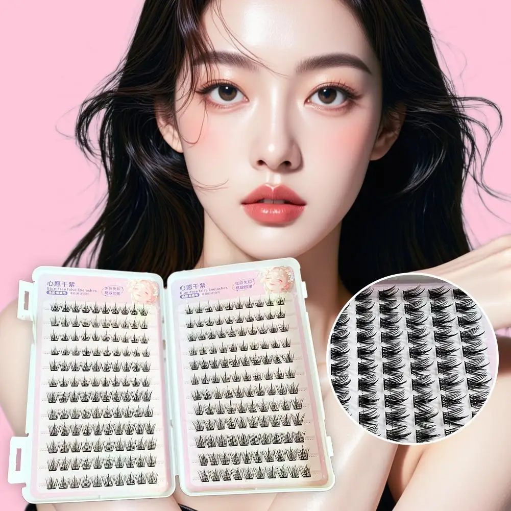 Diy kit de extensão de cílios individuais kit de extensão de cílios maquiagem cluster falso auto cílios kit adesivo cílios duradouro lon k8h3