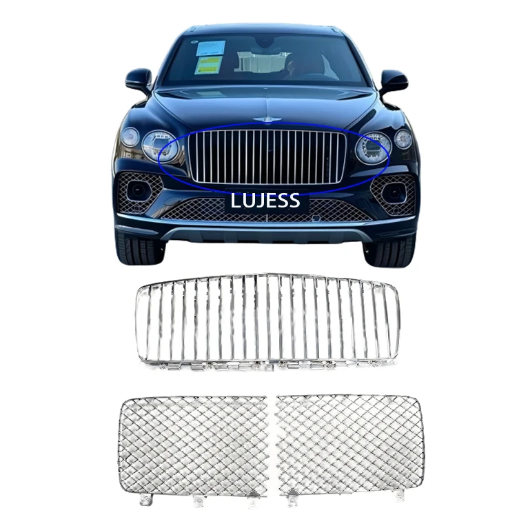 OEM 36A853683F LH 36A853684E RH Chrome Style for Bentley Bentayga 2021 2022 2023 Auto Car Front Bumper Center Grille With Meshes