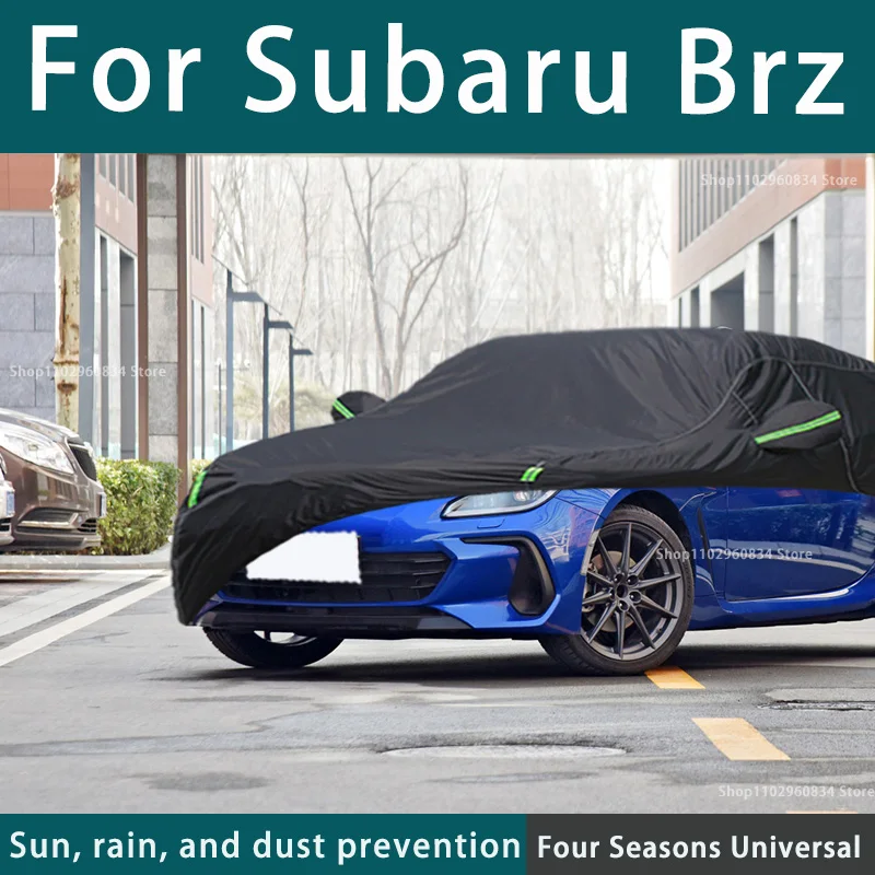 

For Subaru BRZ 210T Full Car Covers Outdoor Uv Sun Protection Dust Rain Snow Protective Car Cover Auto Black Cover