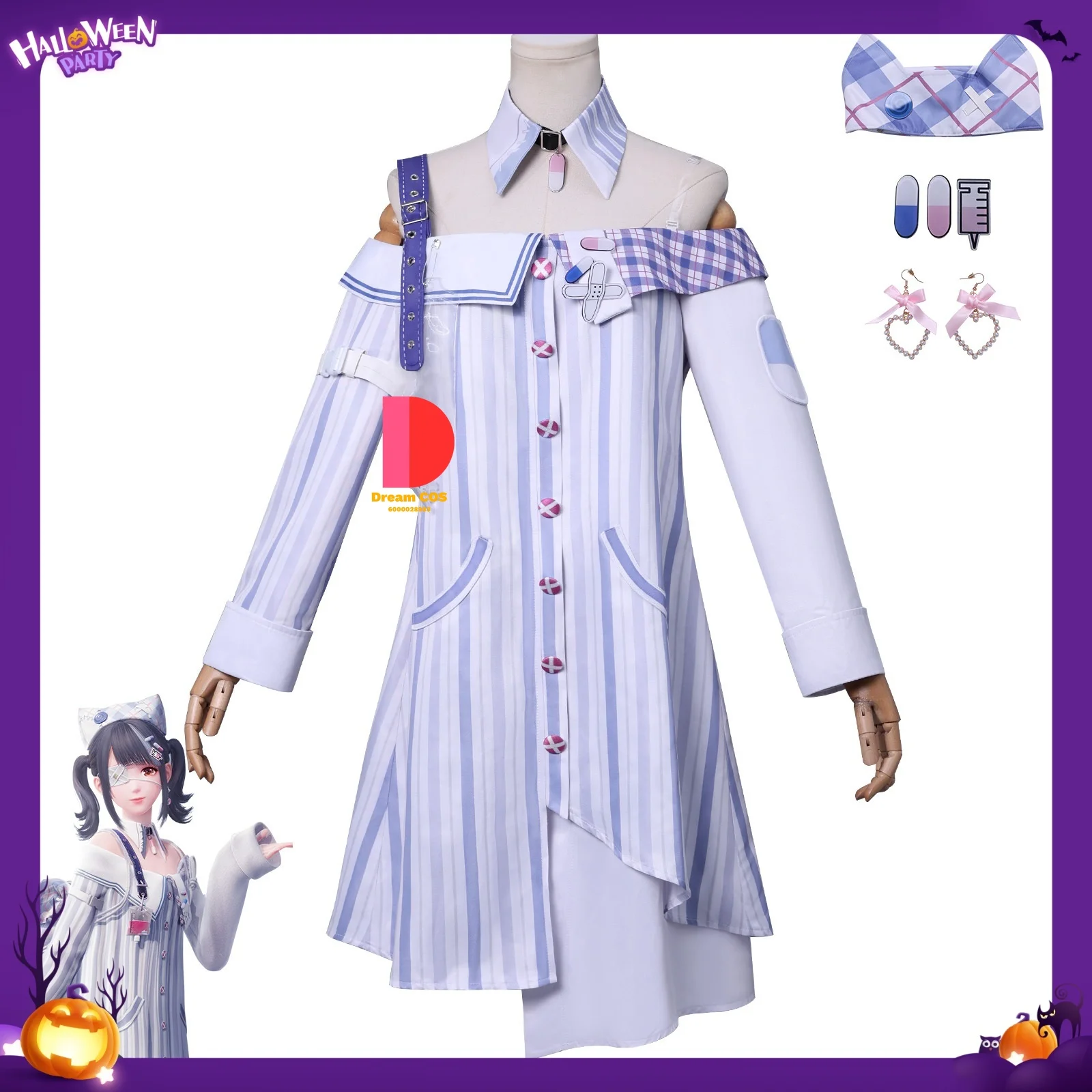 

Infinite Nikk Experimental Whimsies on Hospital Gowns Anime Character Costumes Game - Licensed Role-playing Two-dimensional