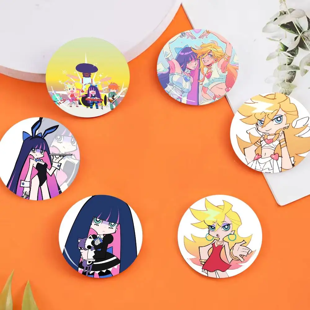 Panty Stocking with Garterbelt Cartoon stocking 25 32 44 58 75mm Round Badges Brooches Lapel Pins Fashion Accessory Present Gift