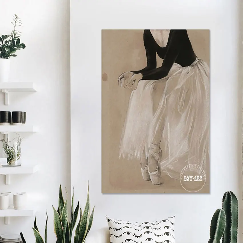 

Ballet Dancer Oil Paintings Abstract Canvas Art Unframed Wholesale Of 3d Pictures Figure Painted Latest Arrival Hotel Wall Decor