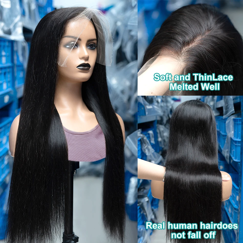 220 Density Bone Straight 30 40 Inches 13x4 HD Transparent Lace Front Human Hair Wigs 13x6 Lace Frontal Wig 5X5 Lace Closure wig