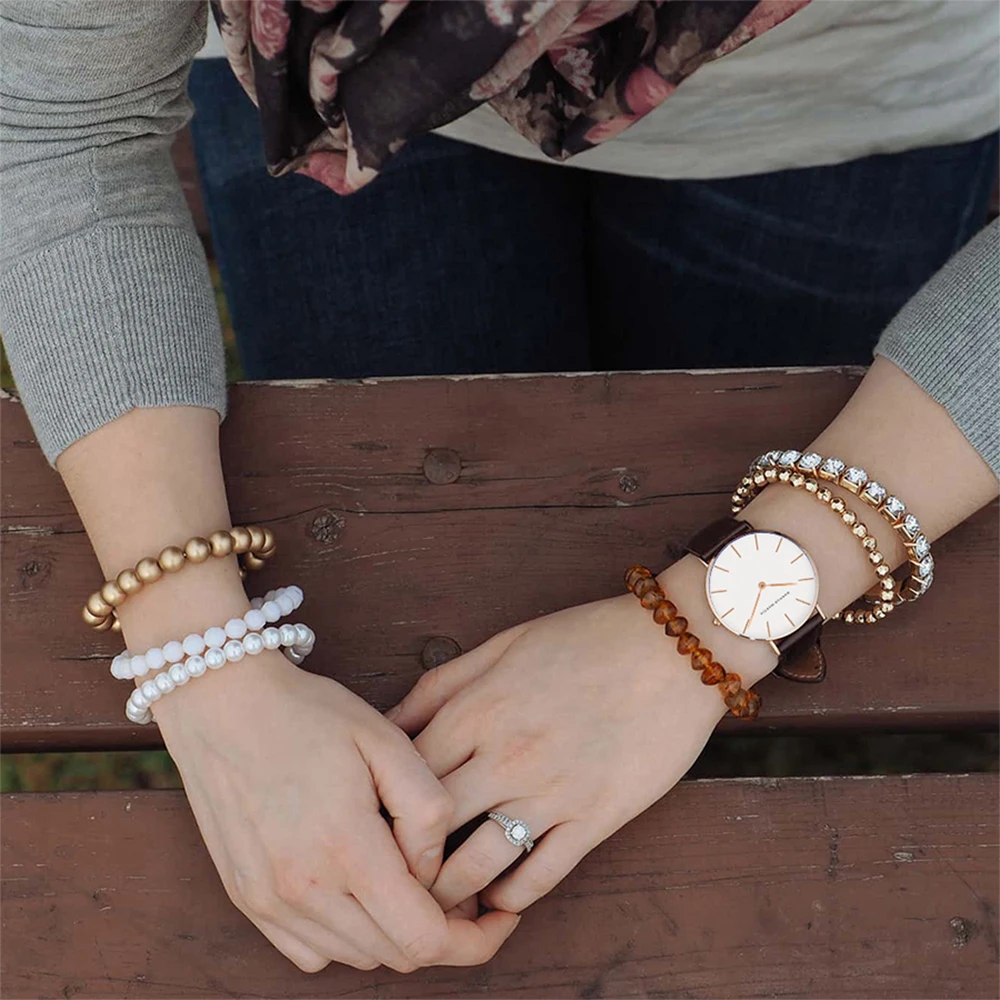 Reloj de cuero de 36mm para mujer, cronógrafo de cuarzo, resistente al agua, con caja, 2023