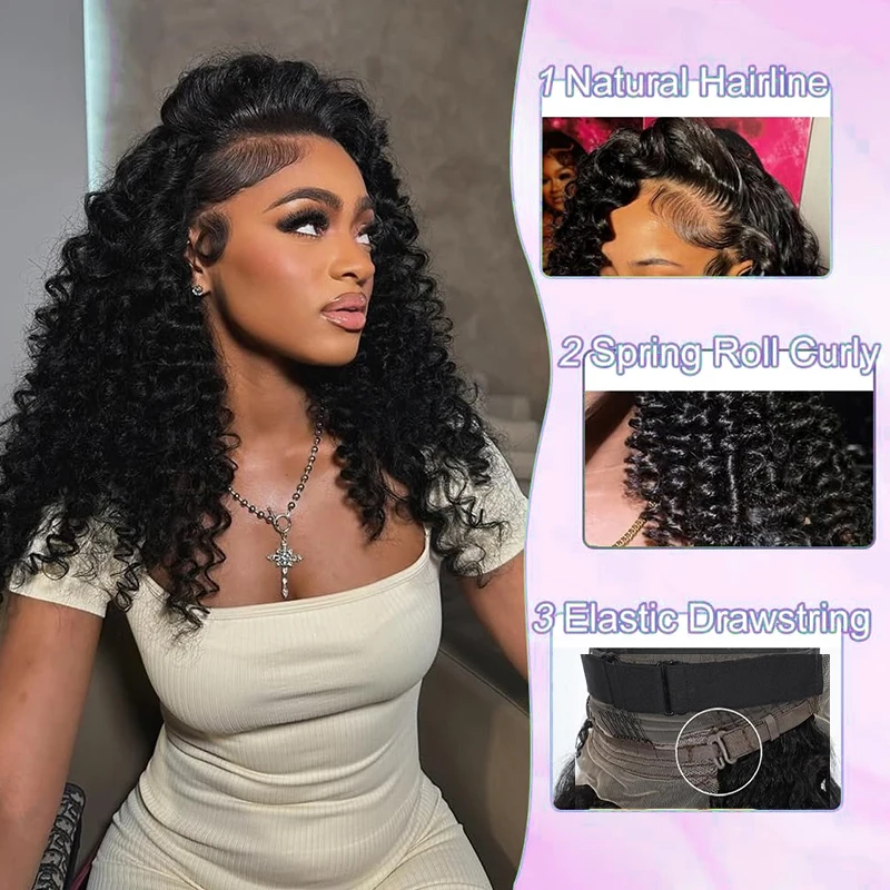 100% شعر بشري لعذراء 13x4 الدانتيل شعر مستعار أمامي شعر الإنسان شعر مستعار مجعد قبل قطعها الباروكات للنساء مع شعري طبيعي الرطب والمموج