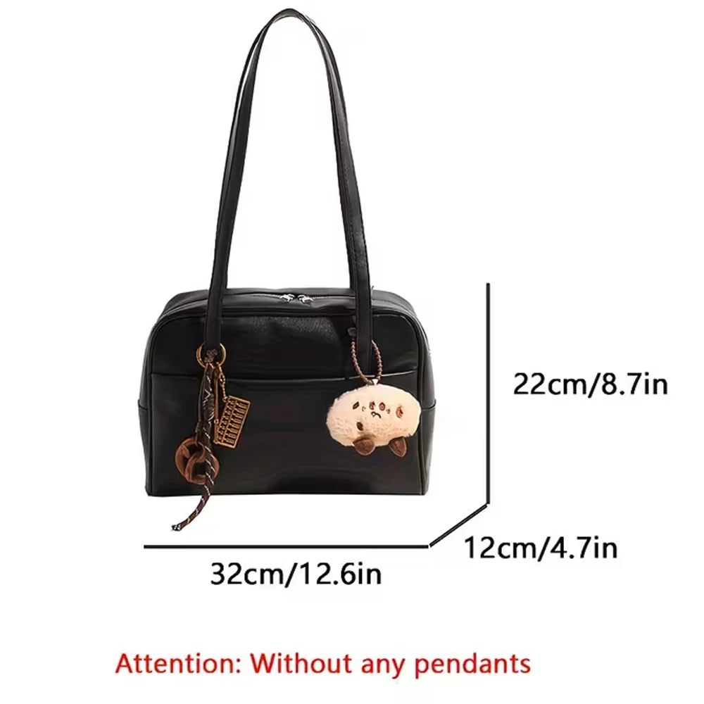Retro-Handtasche im Akademie-Stil, trendige Damen-Umhängetasche mit großem Fassungsvermögen, hochwertige Aktentasche im koreanischen Stil – Detail 4