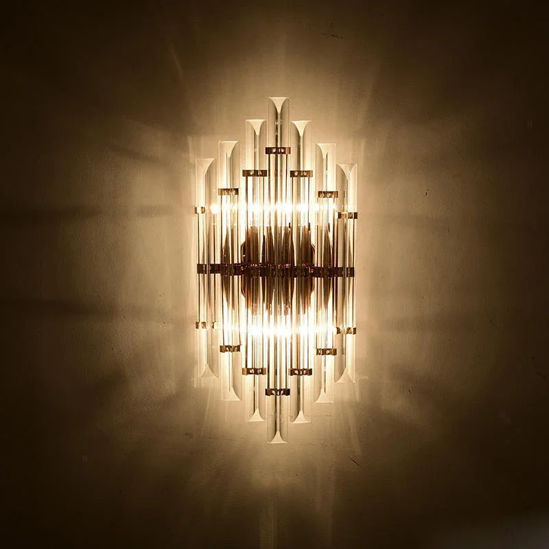 LED Postmodern Crystal Golden Silver LED Lamp LED Light Wall lamp Wall Light Wall Sconce For Bedroom Corridor Living Room