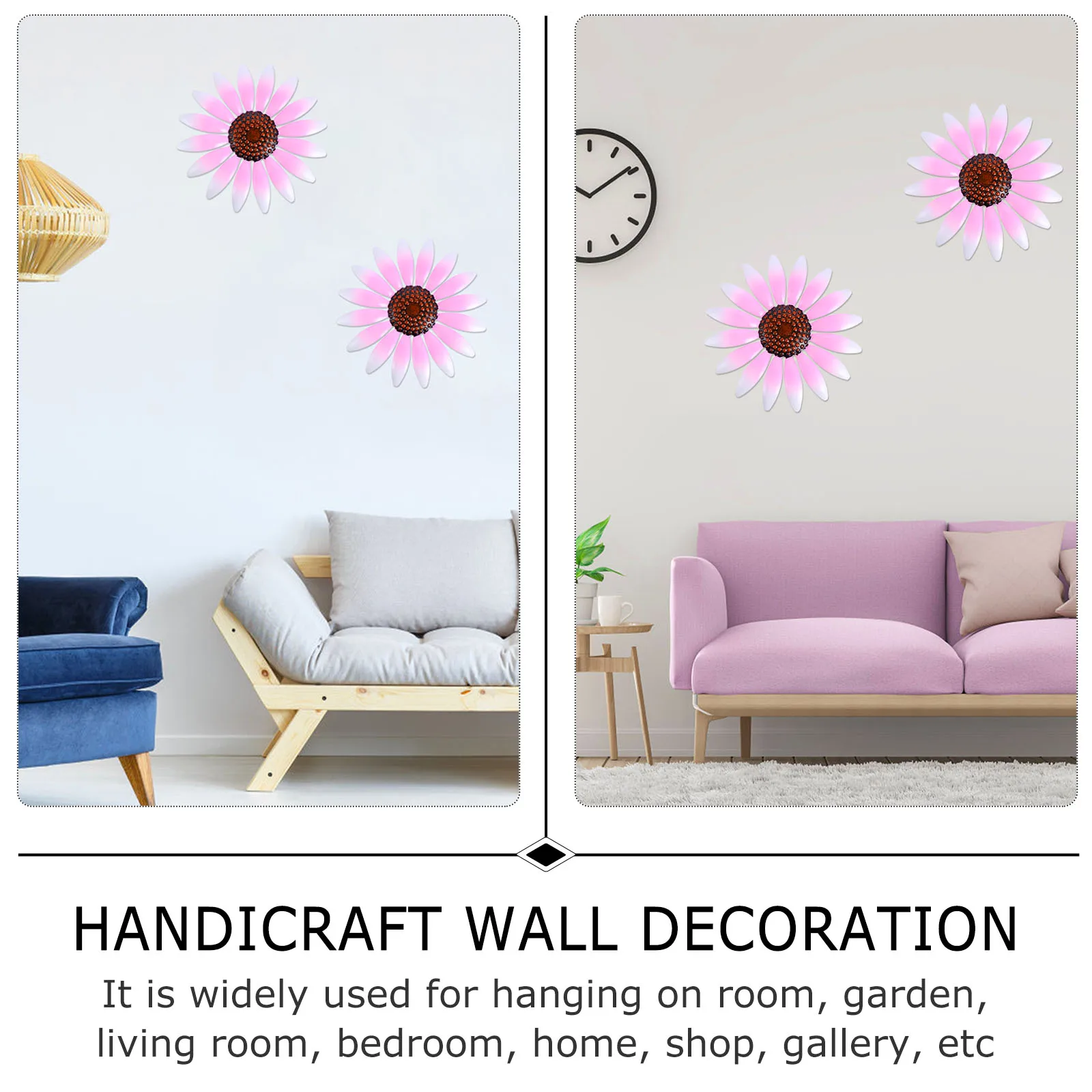 

Iron Flower Pendant Wall Decor Flowers Decorations Rustic Sunflower Floral Ornament